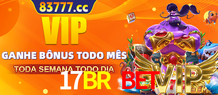 Banner promocional do 17BR BET oferecendo 100% de recompensas adicionais contínuas para quem fizer o login diário (Daily sign-in), com um mascote de coelho.