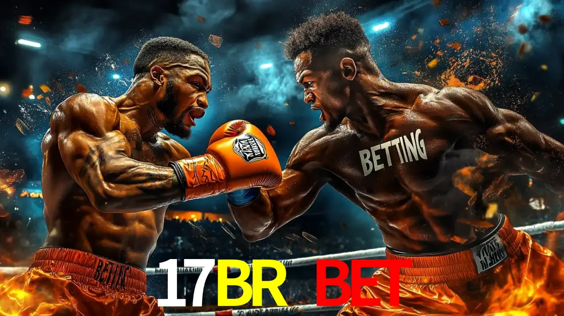 Dois boxeadores em uma luta intensa e explosiva, representando a adrenalina e as oportunidades de apostas em esportes de combate disponíveis na plataforma 17BR BET.